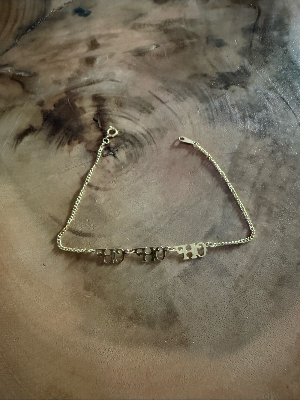 Gold Script Ho Ho Ho Bracelet - Women Jewelry